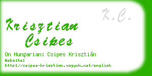 krisztian csipes business card